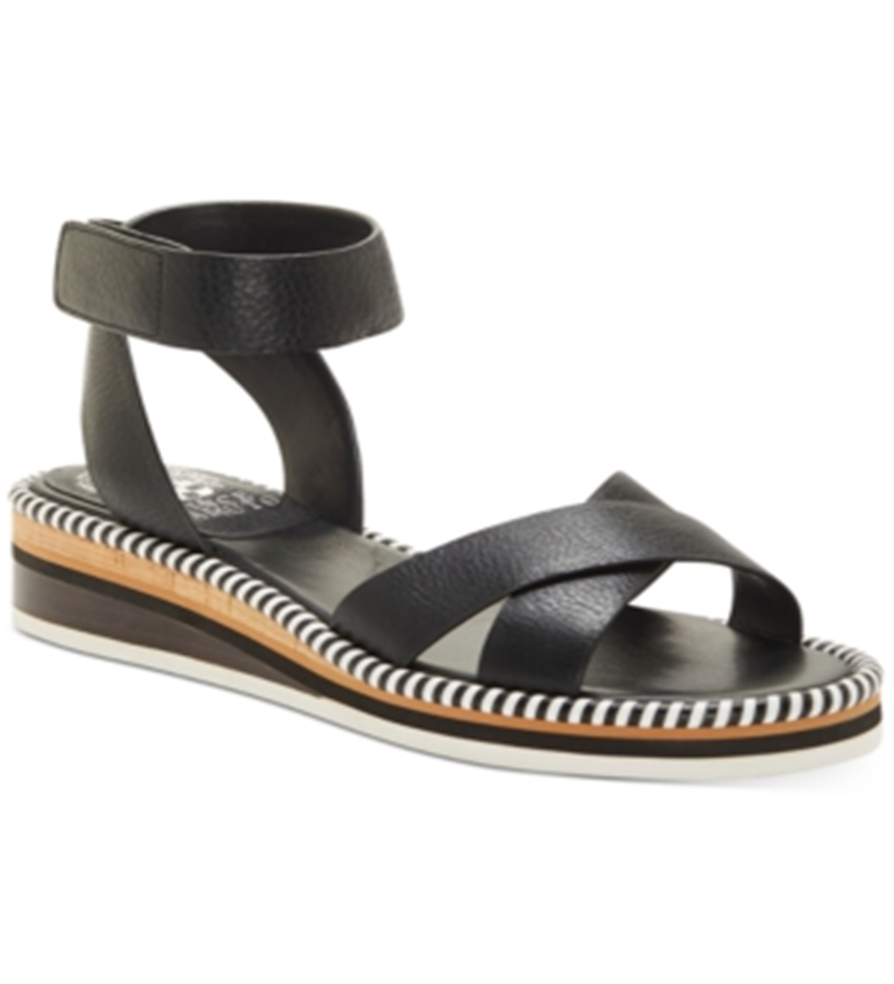 Vince Camuto Women's Miveeria Flat Sandals Black Size 10 M