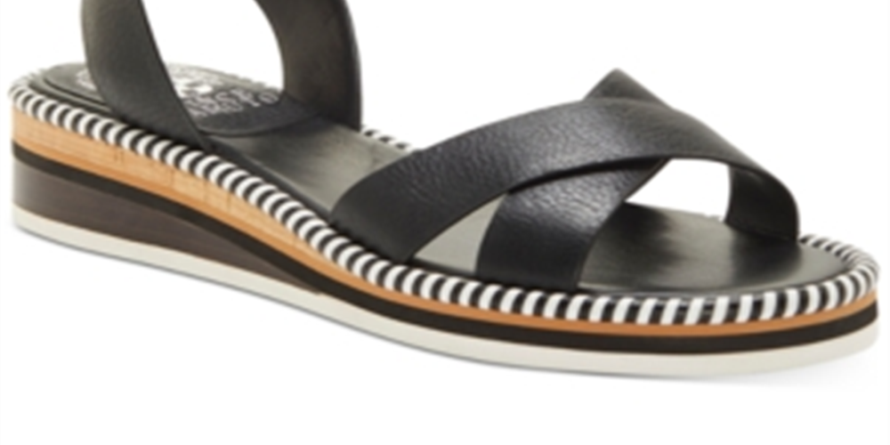 Vince Camuto Women's Miveeria Flat Sandals Black Size 10 M
