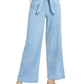 INC International Concepts Women's Tie Front Wide Leg Casual Pants Blue Size 2