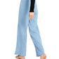 INC International Concepts Women's Tie Front Wide Leg Casual Pants Blue Size 2