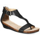 Kenneth Cole Reaction Women's Round Toe Wedge Buckle Gladiator Sandles Black Size 7.5 M