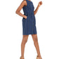 Nanette Lepore Women's Striped Denim Sheath Dress Blue Size 2