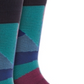Perry Ellis Portfolio Men's Microfiber Geometric Dress Socks Blue Size Regular