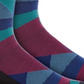 Perry Ellis Portfolio Men's Microfiber Geometric Dress Socks Blue Size Regular