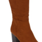 Kenneth Cole Reaction Women's Zipper Adjustable Comfort Corie Round Toe Block Heel Boots Brown Size 8 M