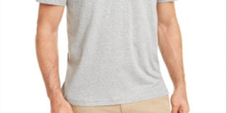 Club Room Men's Heather Henley Shirt Gray Size -M