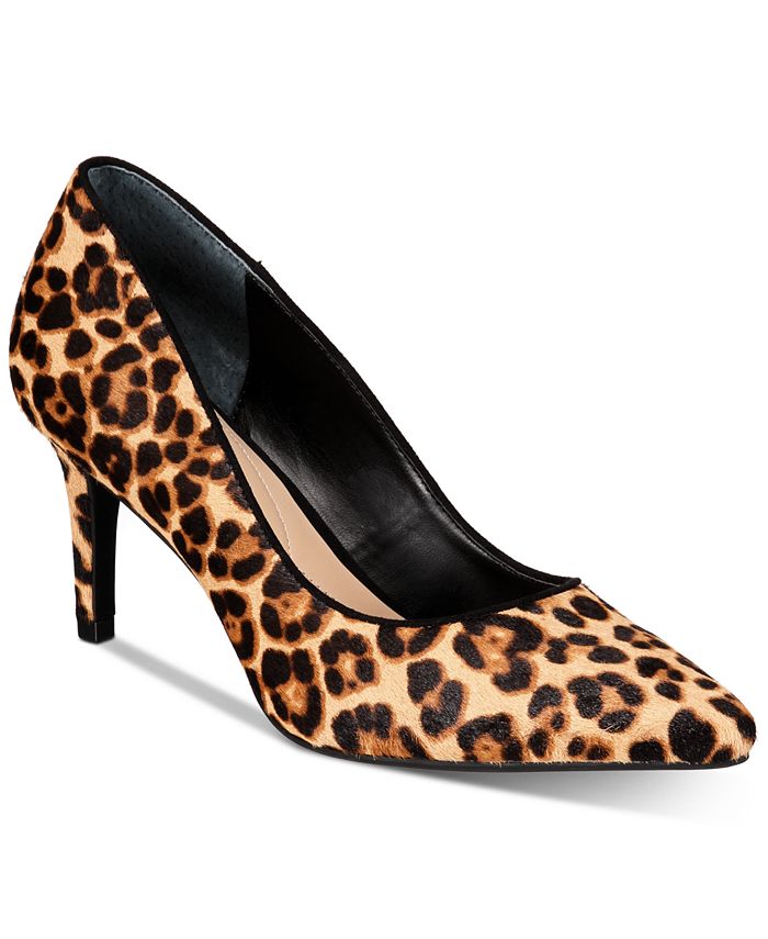 Alfani Women's Jeules Leather Pointed Toe Classic Pumps Brown  Size 5 M