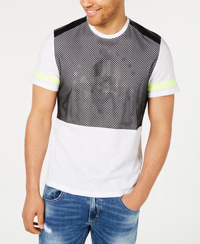 INC International Concepts Men's Mission Graphic Mesh T-Shirt White Size XX-Large