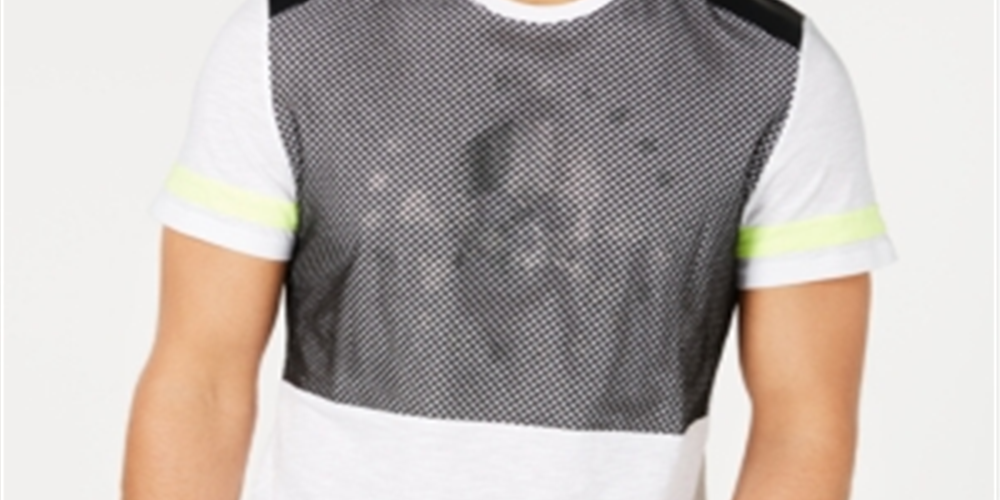 INC International Concepts Men's Mission Graphic Mesh T-Shirt White Size XX-Large