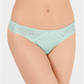 INC International Concepts Women's Smooth Lace Thong Blue Size X-Large