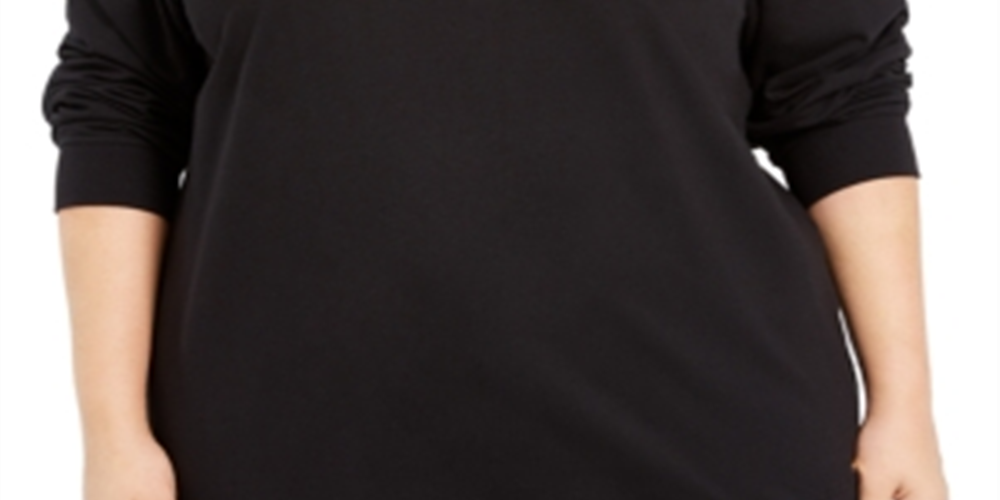 Calvin Klein Women's Plus Logo Print Sweatshirt Black Size 3X