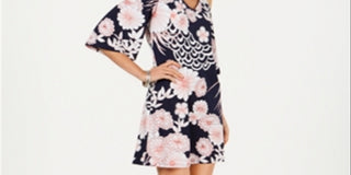 Connected Women's Floral Cold-Shoulder Dress Pink Size 10 P