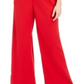 Calvin Klein Women's Sleeveless Square Neck Evening Jumpsuit Red Size 2