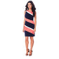 Connected Women's Sleeveless Vertical Stripe Sheath Dress Black Size 12P