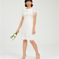 Adrianna Papell Women's Embroidered Floral Sheath Dress White Size 2