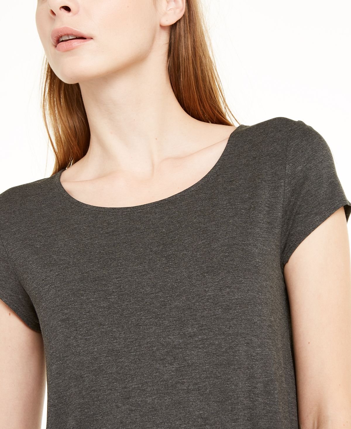 Alfani Women's Heathered T-Shirt Gray Size X-Small
