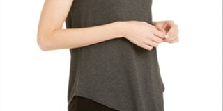 Alfani Women's Heathered T-Shirt Gray Size X-Small