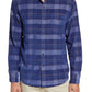 Tommy Bahama Men's Plaid Print Button up Shirt Blue Size Large