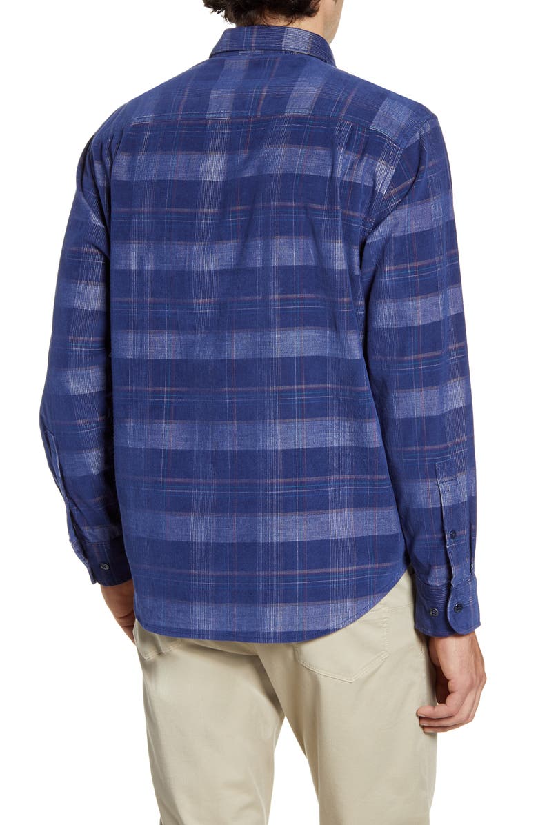 Tommy Bahama Men's Plaid Print Button up Shirt Blue Size Large