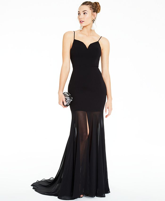 B Darlin Women's Sleeveless Long Evening Dress Black Size 5-6