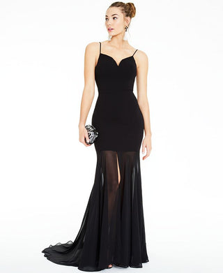 B Darlin Women's Sleeveless Long Evening Dress Black Size 5-6