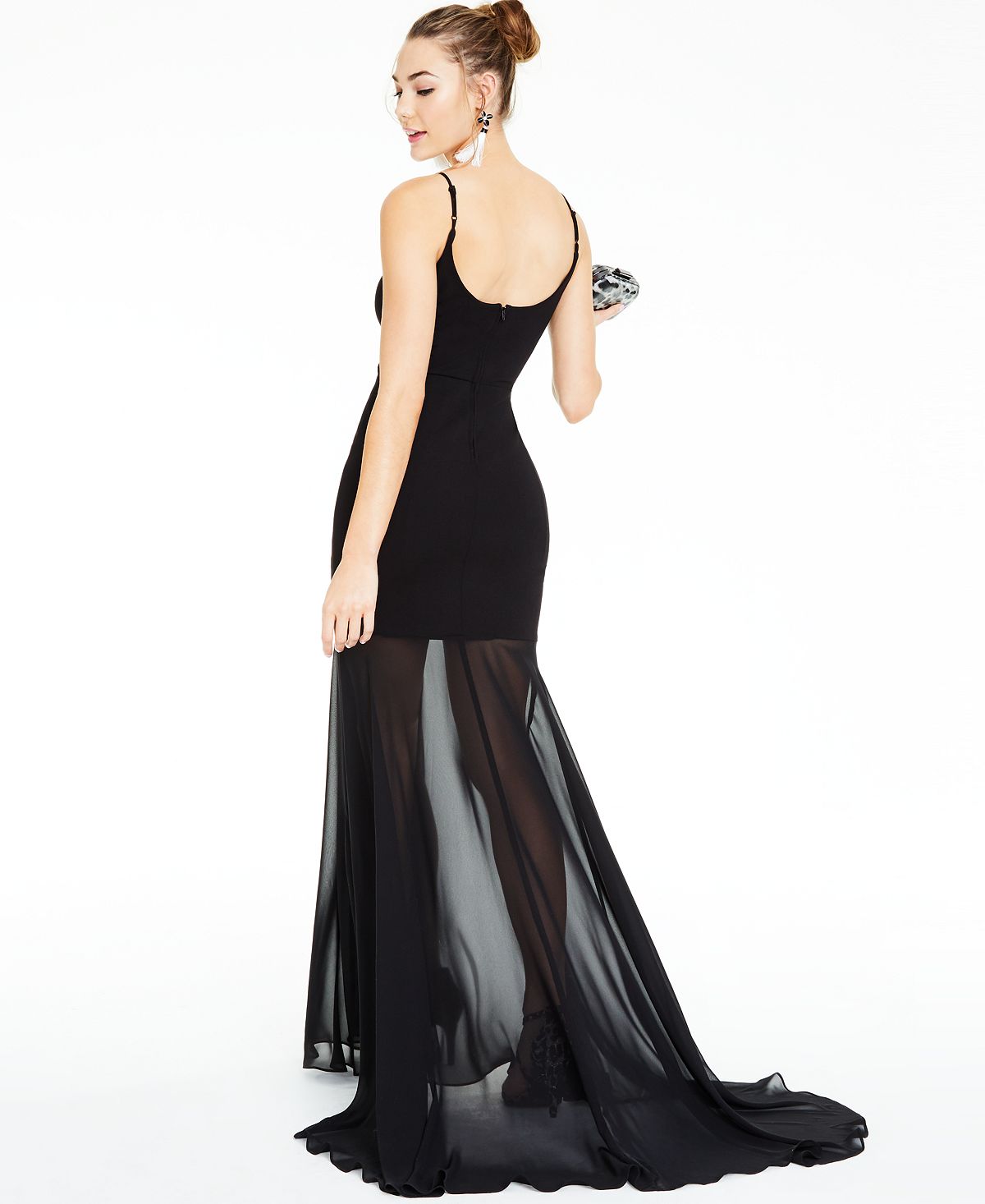 B Darlin Women's Sleeveless Long Evening Dress Black Size 5-6