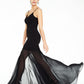 B Darlin Women's Sleeveless Long Evening Dress Black Size 5-6