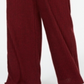 Hippie Rose Women's Tie Ribbed Wide Leg Casual Pants Red Size Medium