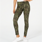 Planet Gold Women's Floral Stretch Leggings Green Size M