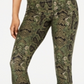 Planet Gold Women's Floral Stretch Leggings Green Size M