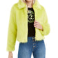 Guess Women's Acid Queen Faux Fur Jacket Green Size Large