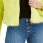 Guess Women's Acid Queen Faux Fur Jacket Green Size Large