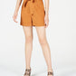Bar III Women's Crepe Belted Shorts Brown Size 14
