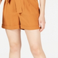 Bar III Women's Crepe Belted Shorts Brown Size 14