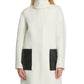 DKNY Women's Cold Weather Winter Long Coat White Size Medium