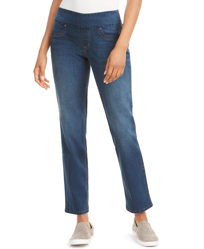 Style & Co Women's Ella Straight Jeans Blue Size Petite Small