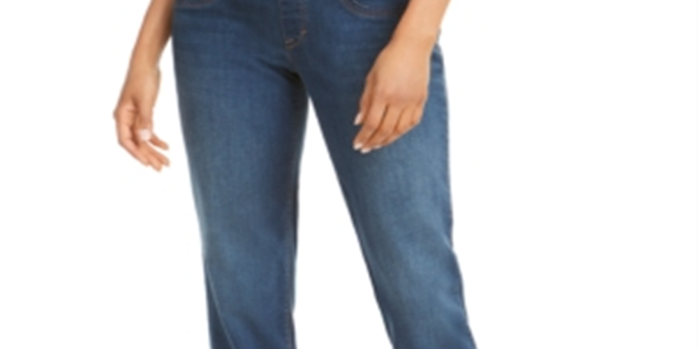 Style & Co Women's Ella Straight Jeans Blue Size Petite Small