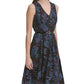 Tommy Hilfiger Women's Belted Embroidered Fit & Flare Dress Black Size 6