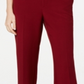 Charter Club Women's Belted Tummy Control Trousers Red Size 4