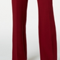 Charter Club Women's Belted Tummy Control Trousers Red Size 4