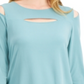 Alfani Women's Front Cutout Cold-Shoulder Top -Green Size X-Large