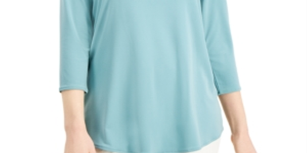 Alfani Women's Front Cutout Cold-Shoulder Top -Green Size X-Large