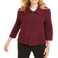 JM Collection Women's Holiday Party Textured Sweater Jacket Purple Size XX-Large