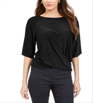 Alfani Women's Twisted Top Black Size X-Large