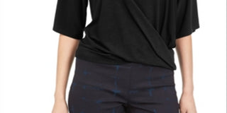 Alfani Women's Twisted Top Black Size X-Large