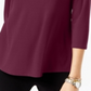 Alfani Women's Keyhole High Low Top Red Size Small