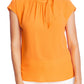 Vince Camuto Women's Solid Pullover Blouse Orange Size Large
