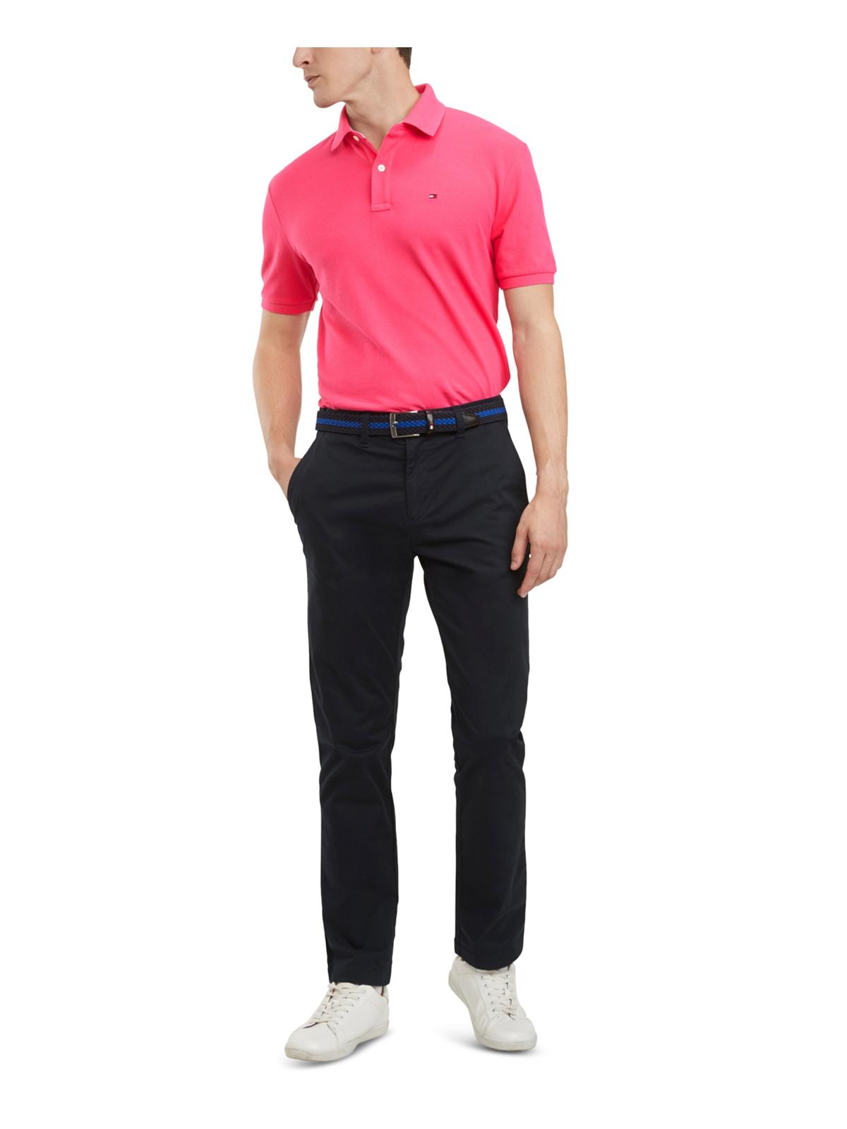 Tommy Hilfiger Men's Cotton Classic Fit Polo Shirt -Pink Size XXL