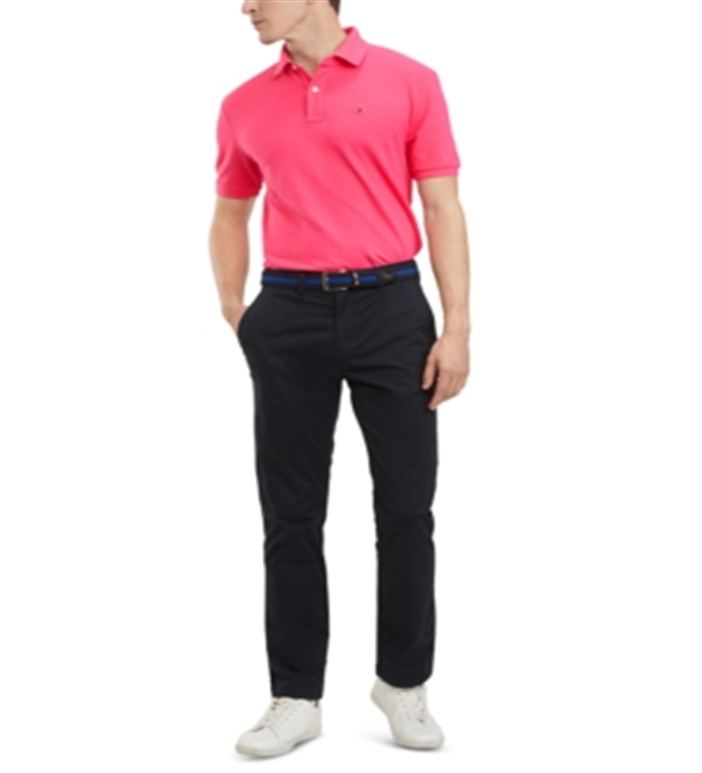 Tommy Hilfiger Men's Cotton Classic Fit Polo Shirt -Pink Size XXL