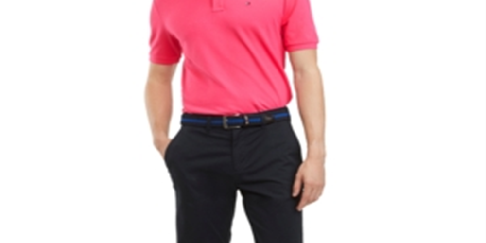 Tommy Hilfiger Men's Cotton Classic Fit Polo Shirt -Pink Size XXL